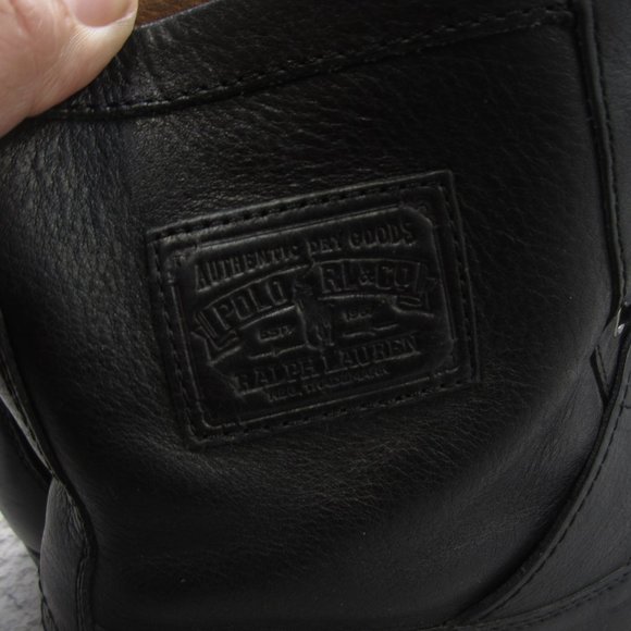 Vintage Polo Ralph Lauren Boots Mens Size 15 Black Ranger Tumbled Leather Lace main image 5